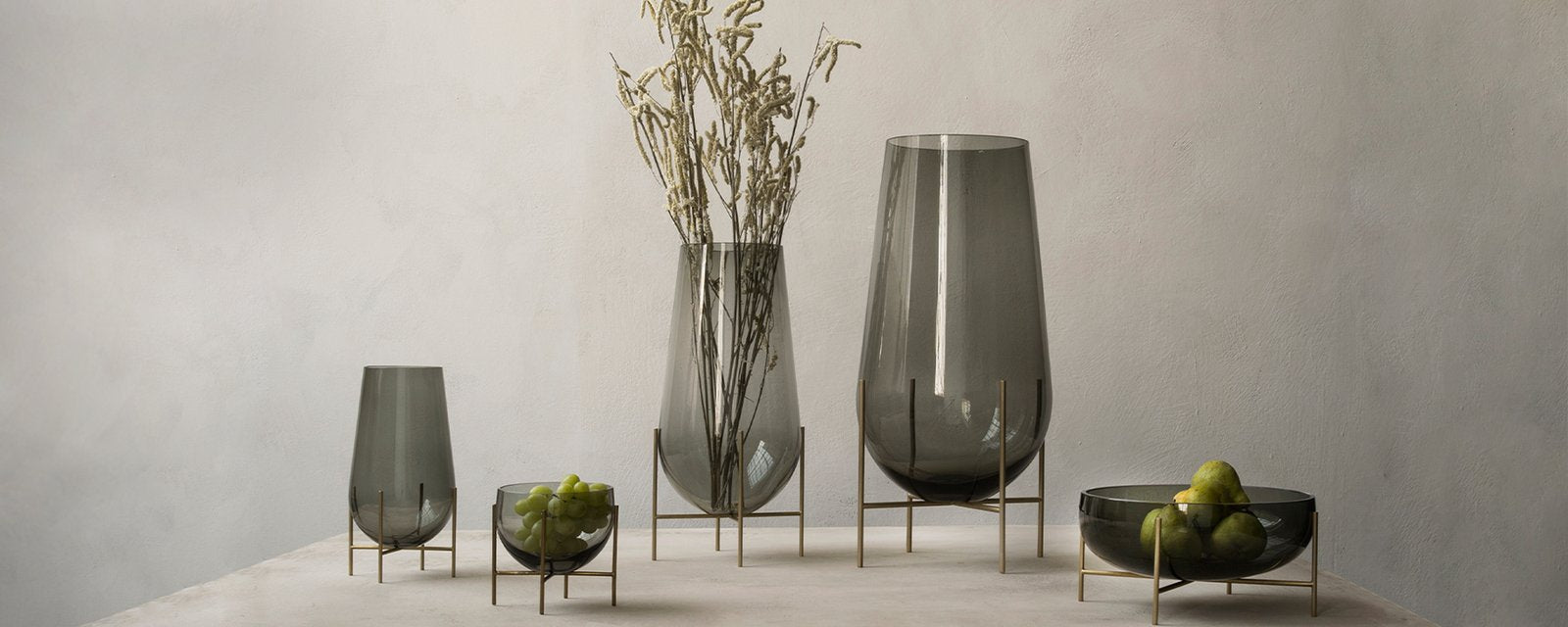 The Échasse Collection | Glass & Brass Vases & Bowls - Audo US