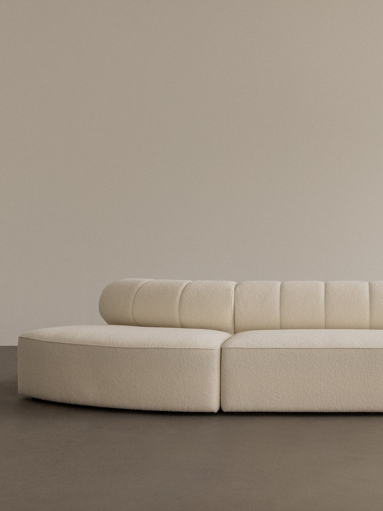 Eave Seamline Modular Sofa, Rounded Modules, 34" Depth