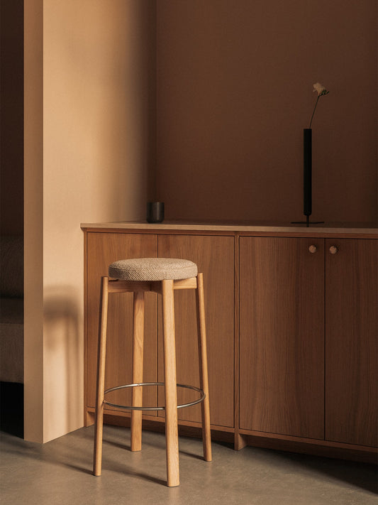 Passage Bar Stool, Upholstered