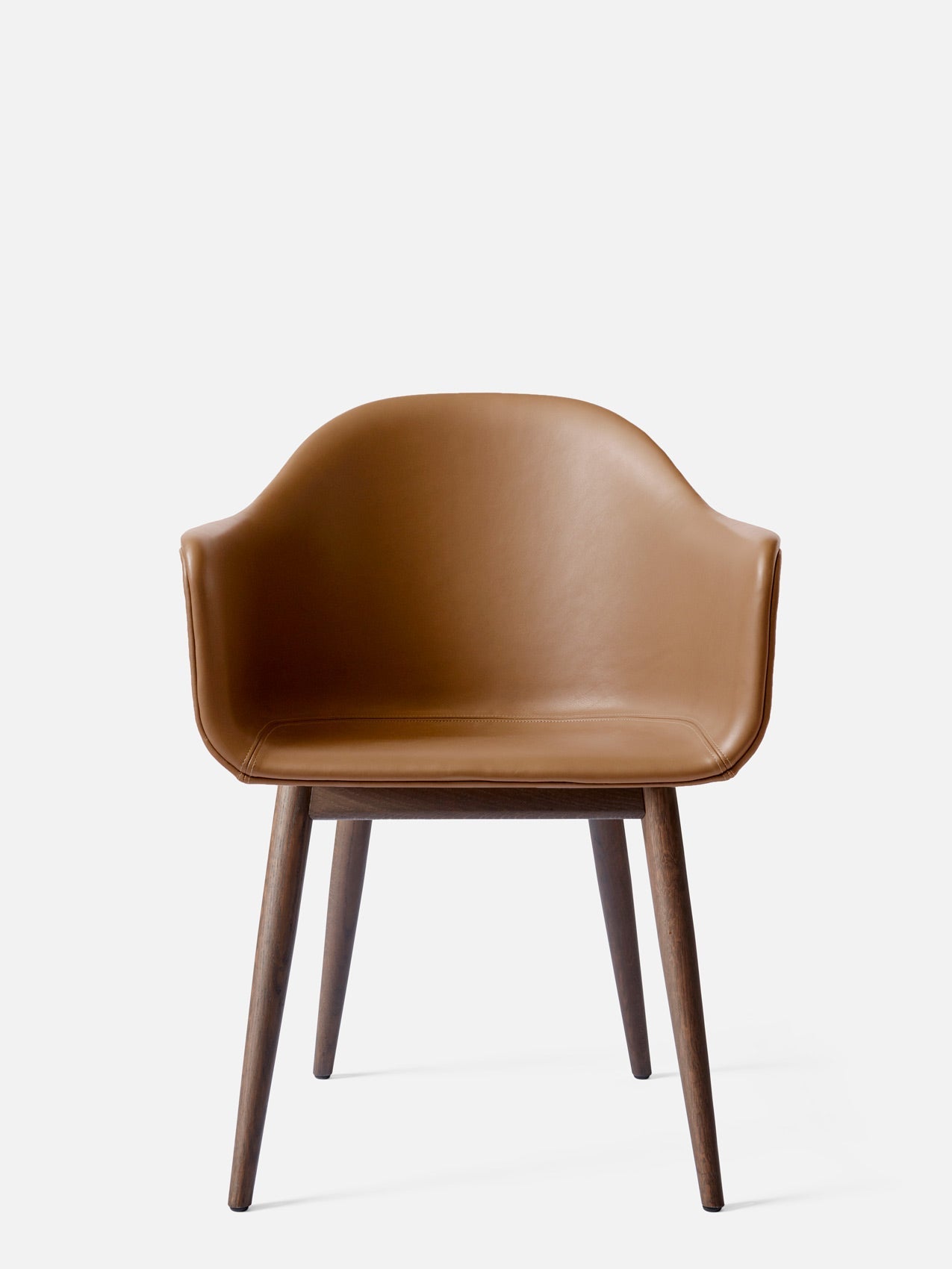 Harbour Arm Chair, Upholstered-Chair-Norm Architects-Dark Oak-0250 Cognac/Dakar-menu-minimalist-modern-danish-design-home-decor