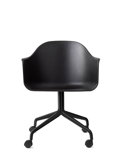 Harbour Arm Chair, Dining Height, Black Star Base w/Casters, Hard Shell