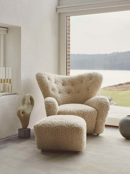 The Tired Man Lounge Chair, Sheepskin