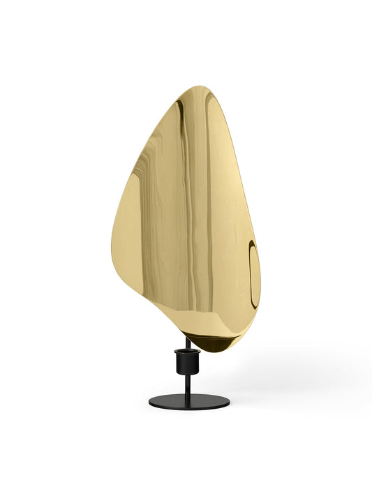 Flambeau Table Candle Holder, Polished Brass