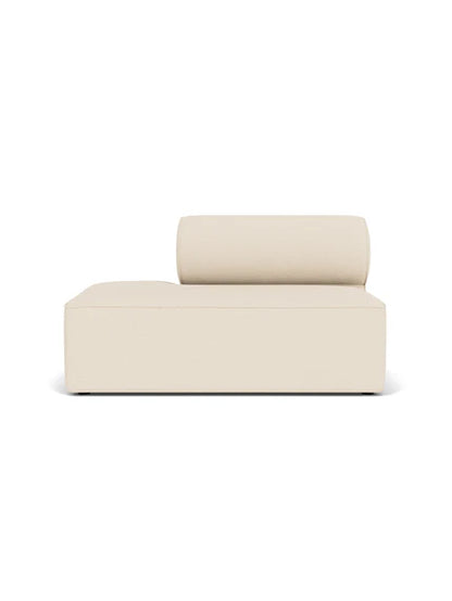 Front view of the Eave Sectional open-end left chaise module in a light cream fabric, shown on a white background.
