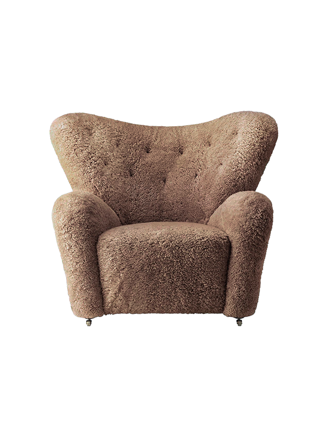 The Tired Man Lounge Chair, Sheepskin - Sahara