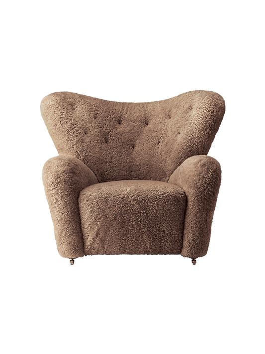 The Tired Man Lounge Chair, Sheepskin - Sahara
