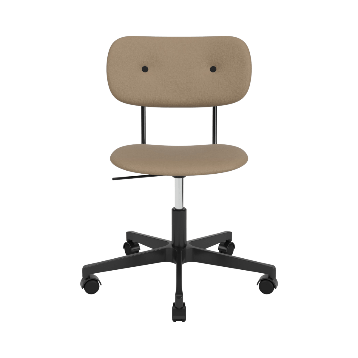 Co Task Chair, Fully Upholstered, without Arms, featuring Sierra 1611 and a black five-star swivel base on casters.