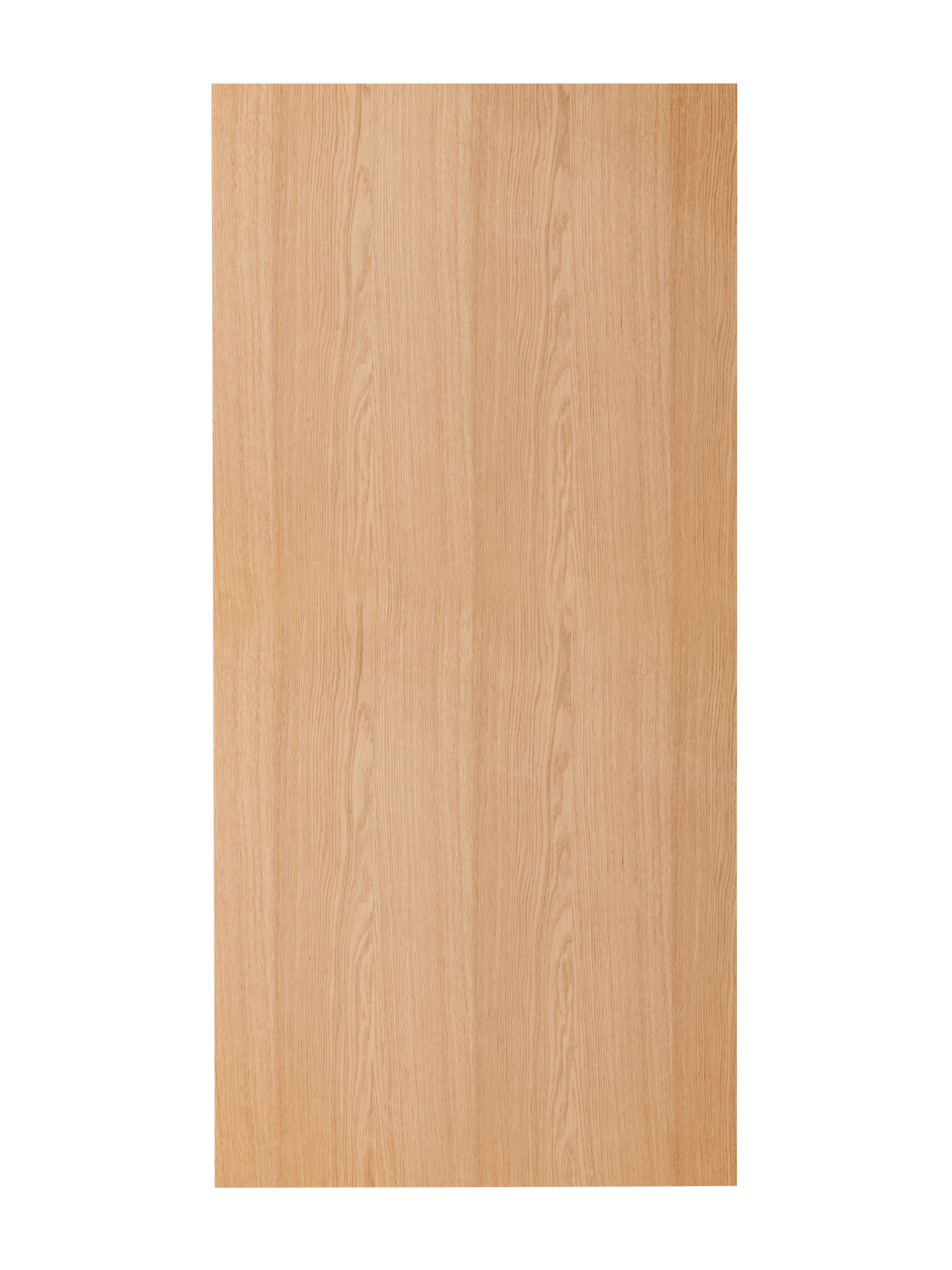 Natural oak tabletop of the rectangular Puffin Dining Table, showing the rich wood grain in a top-down perspective.