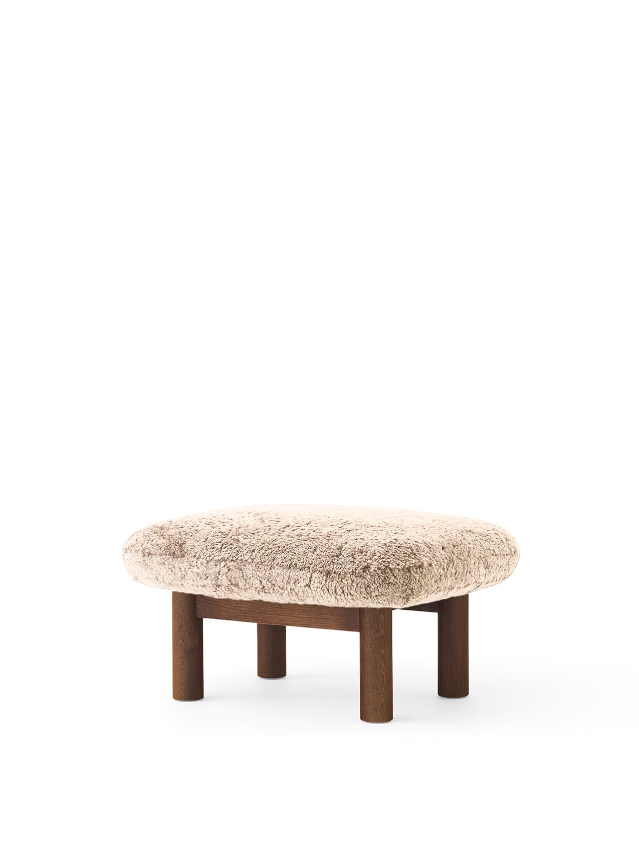 Brasilia Ottoman, Sheepskin Brasilia Ottoman, Sheepskin