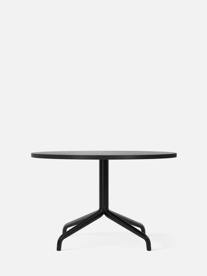 Harbour Column Table, Round Table Top-Café Table-Norm Architects-Lounge Height (19.7in) - Star Base-Round 32in - Black Stained Oak Veneer-menu-minimalist-modern-danish-design-home-decor