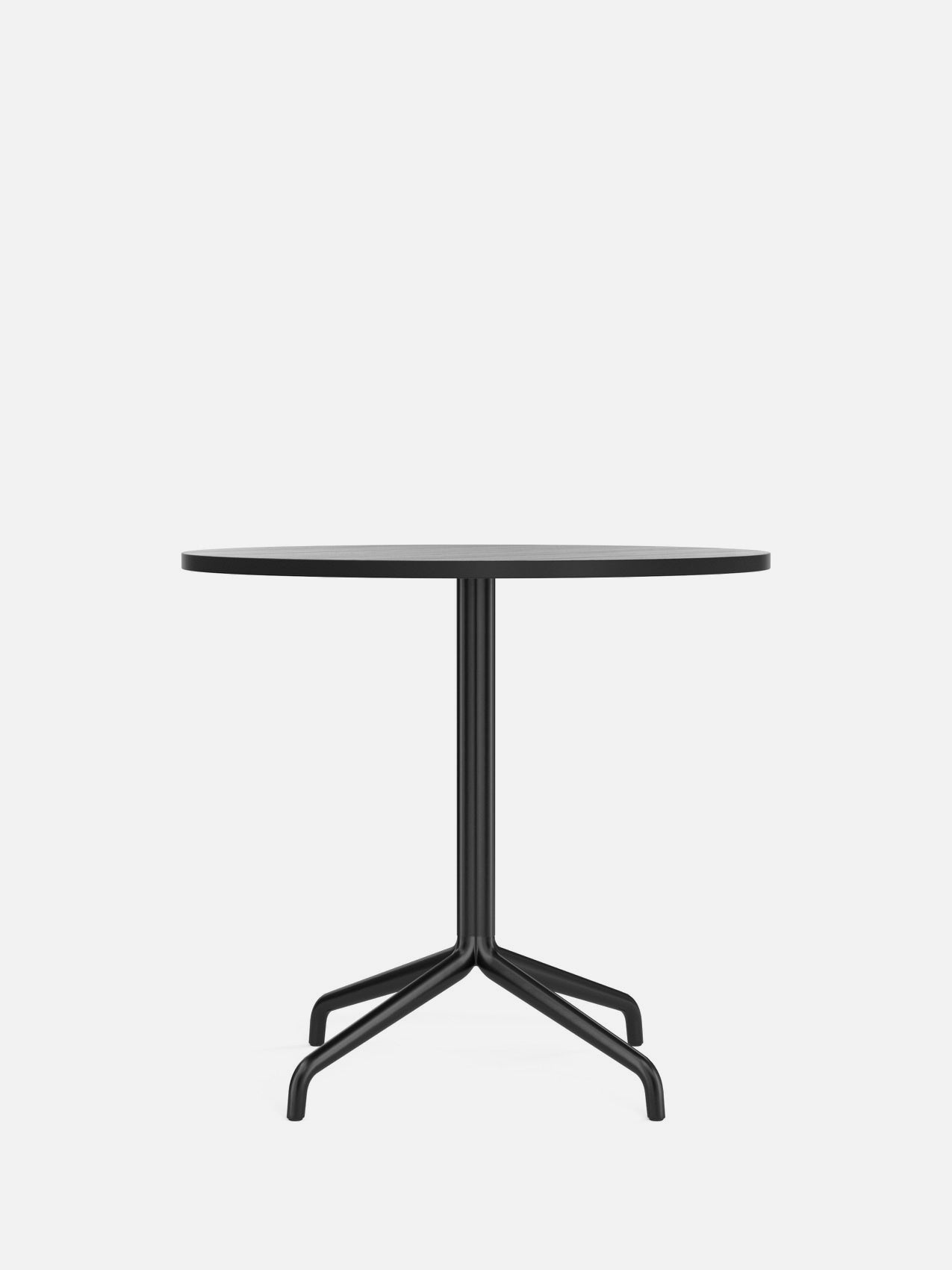 Harbour Column Table, Round Table Top-Café Table-Norm Architects-Dining Height (28.7in) - Star Base-Round 32in - Black Stained Oak Veneer-menu-minimalist-modern-danish-design-home-decor