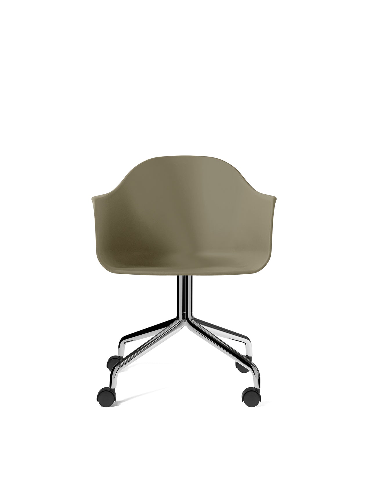 Harbour Arm Chair, Dining Height, Star Base, Hard Shell