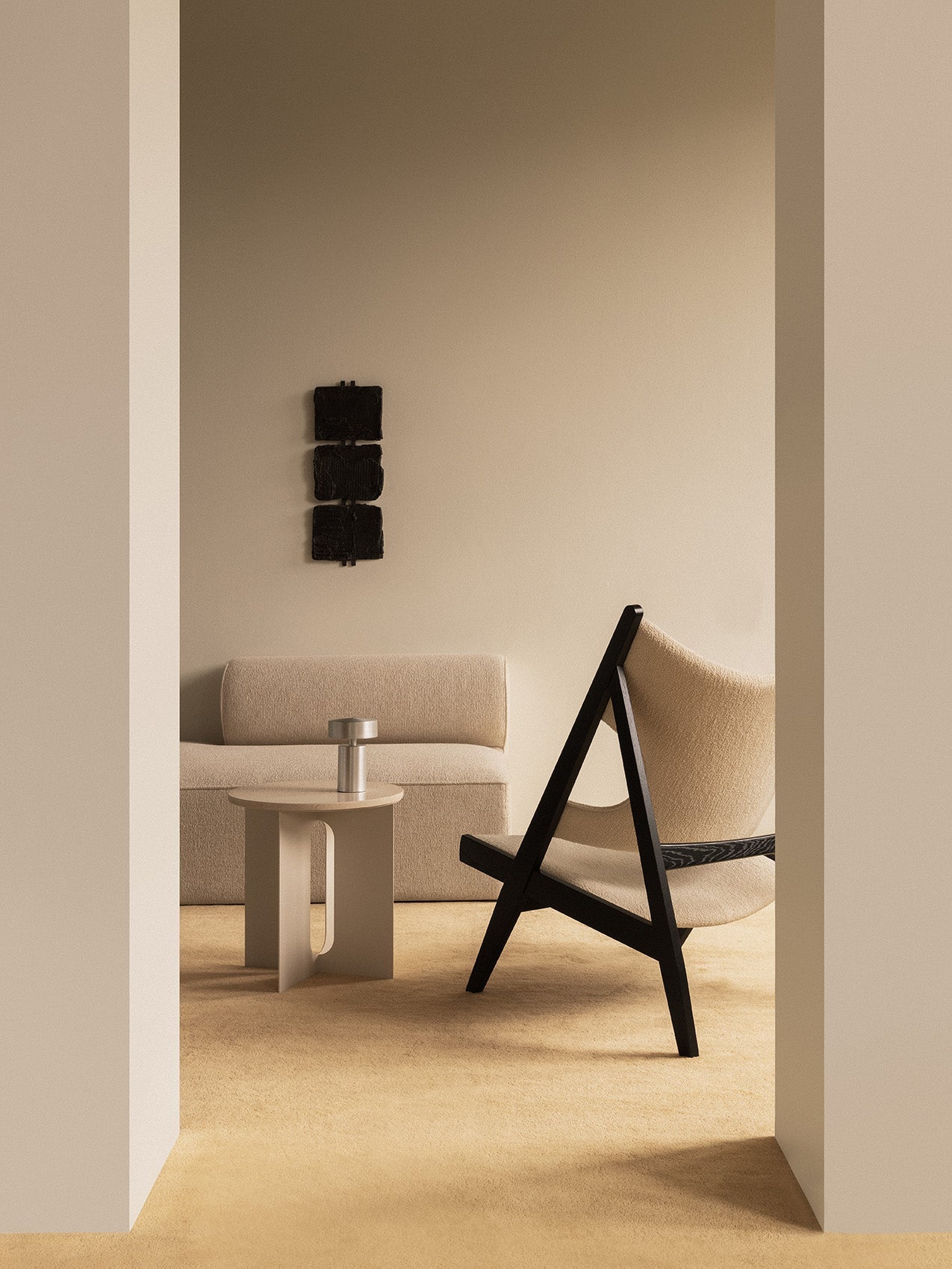 Knitting Lounge Chair, Black Oak