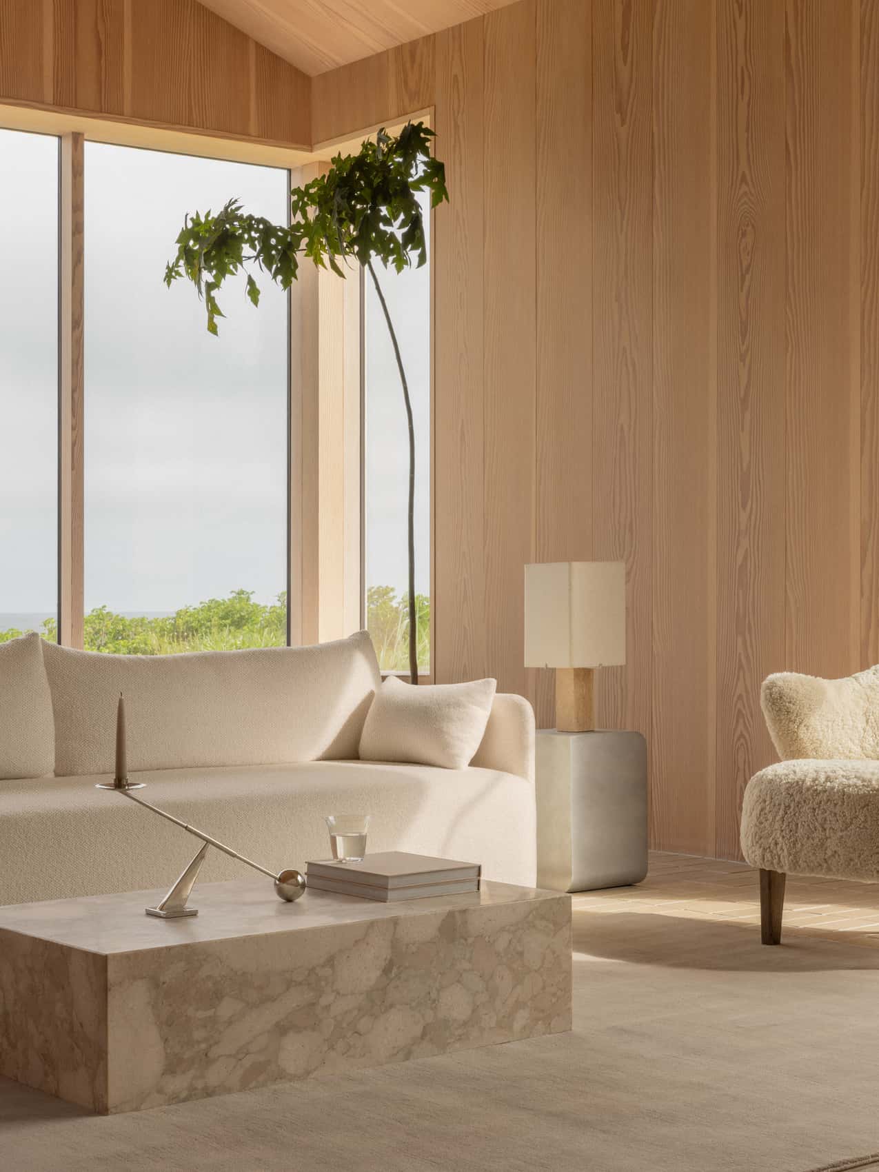 Nonna Table Lamp | Travertine Lamp by Krøyer-Sætter-Lassen