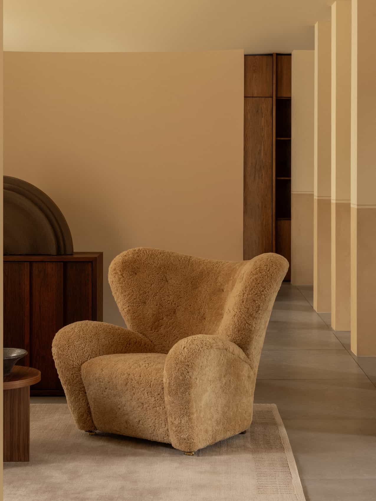 The Tired Man Lounge Chair, Sheepskin