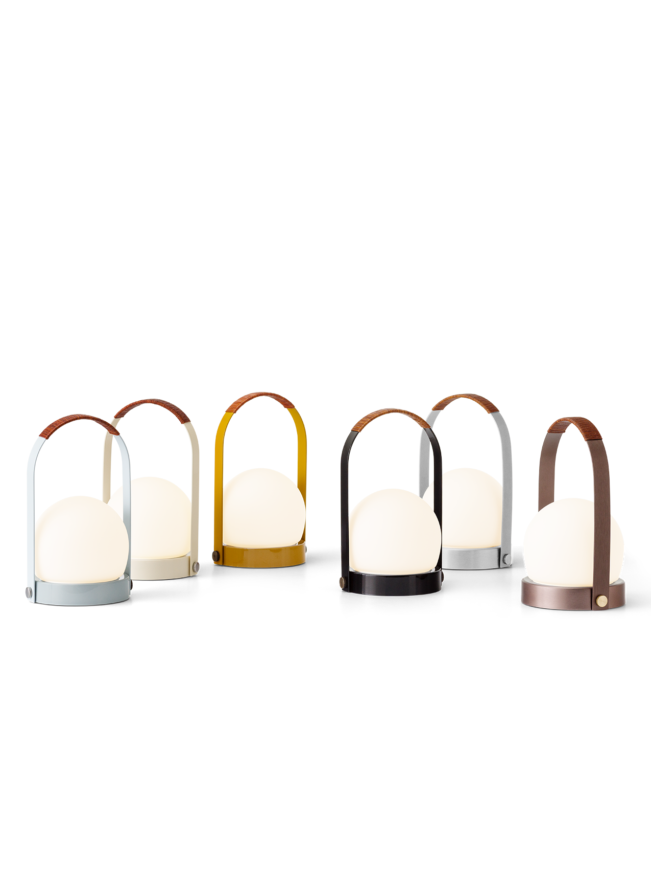 Carrie Portable Lamp, Leather Handle