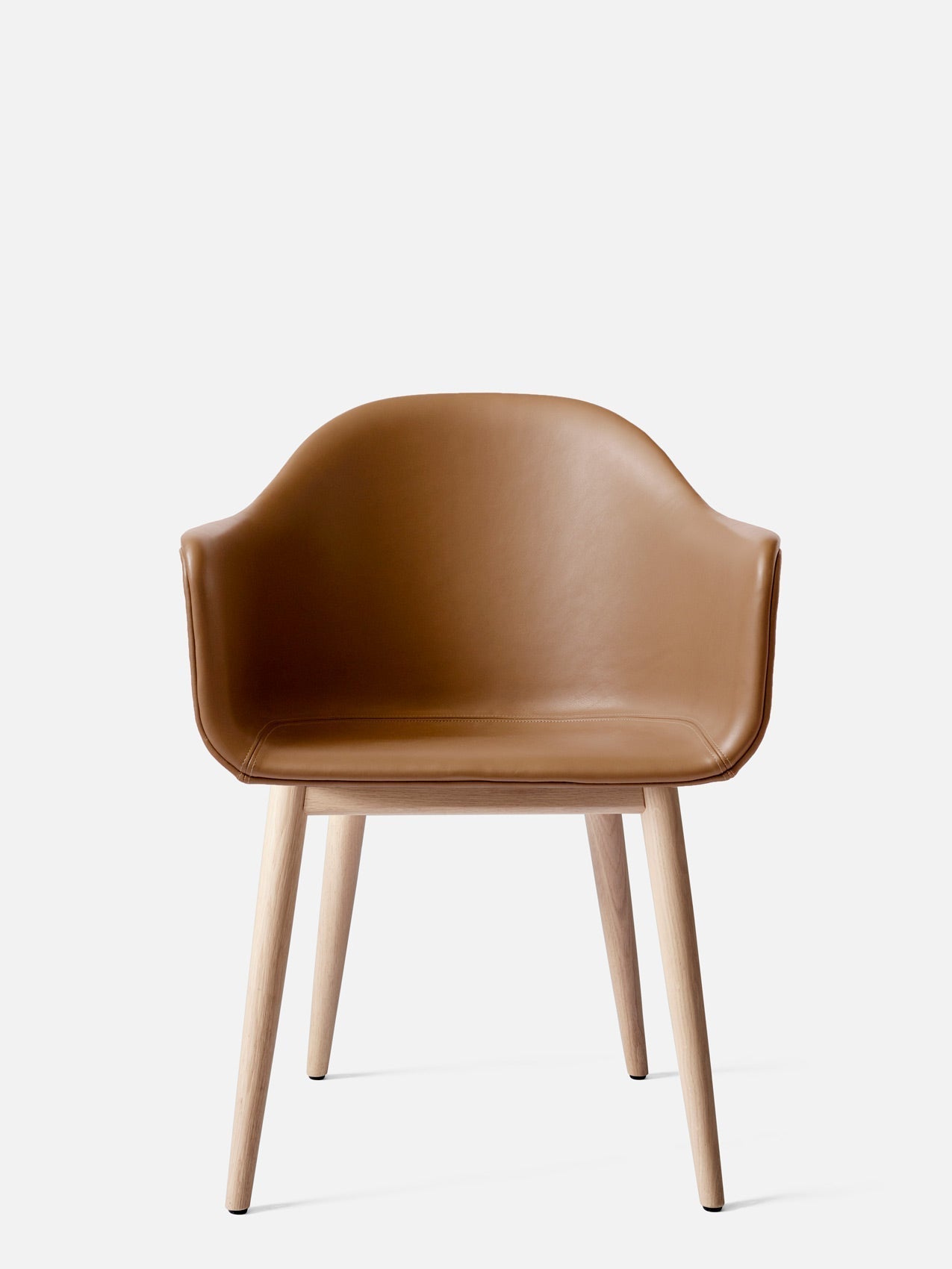 Harbour Arm Chair, Upholstered-Chair-Norm Architects-Natural Oak-0250 Cognac/Dakar-menu-minimalist-modern-danish-design-home-decor