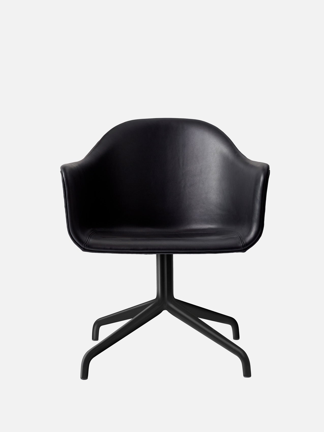 Harbour Arm Chair, Upholstered-Chair-Norm Architects-Star Base (Seat 17.7in H)/Black Steel-0842 Black/Dakar-menu-minimalist-modern-danish-design-home-decor