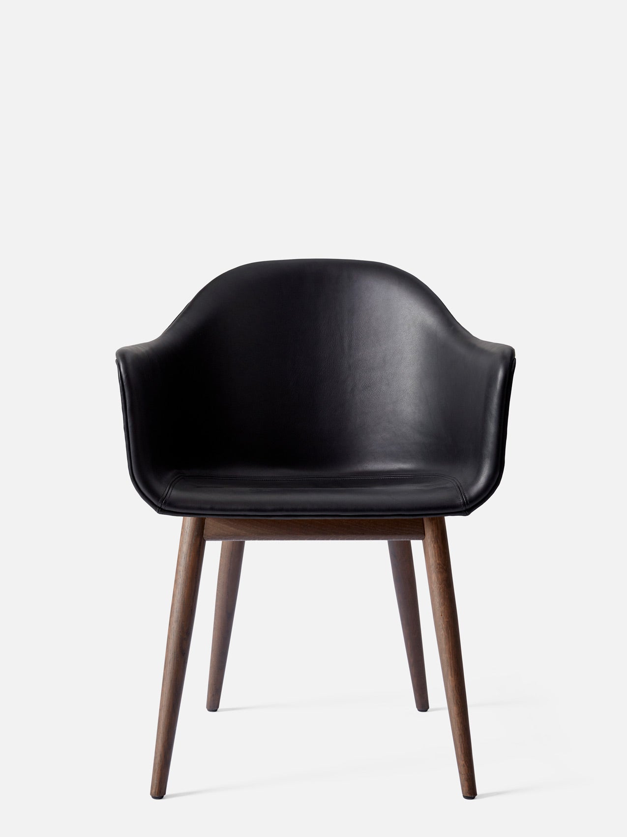 Harbour Arm Chair, Upholstered-Chair-Norm Architects-Dark Oak-0842 Black/Dakar-menu-minimalist-modern-danish-design-home-decor
