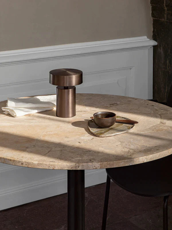 Harbour Column Table, Round Table Top, Bar Height