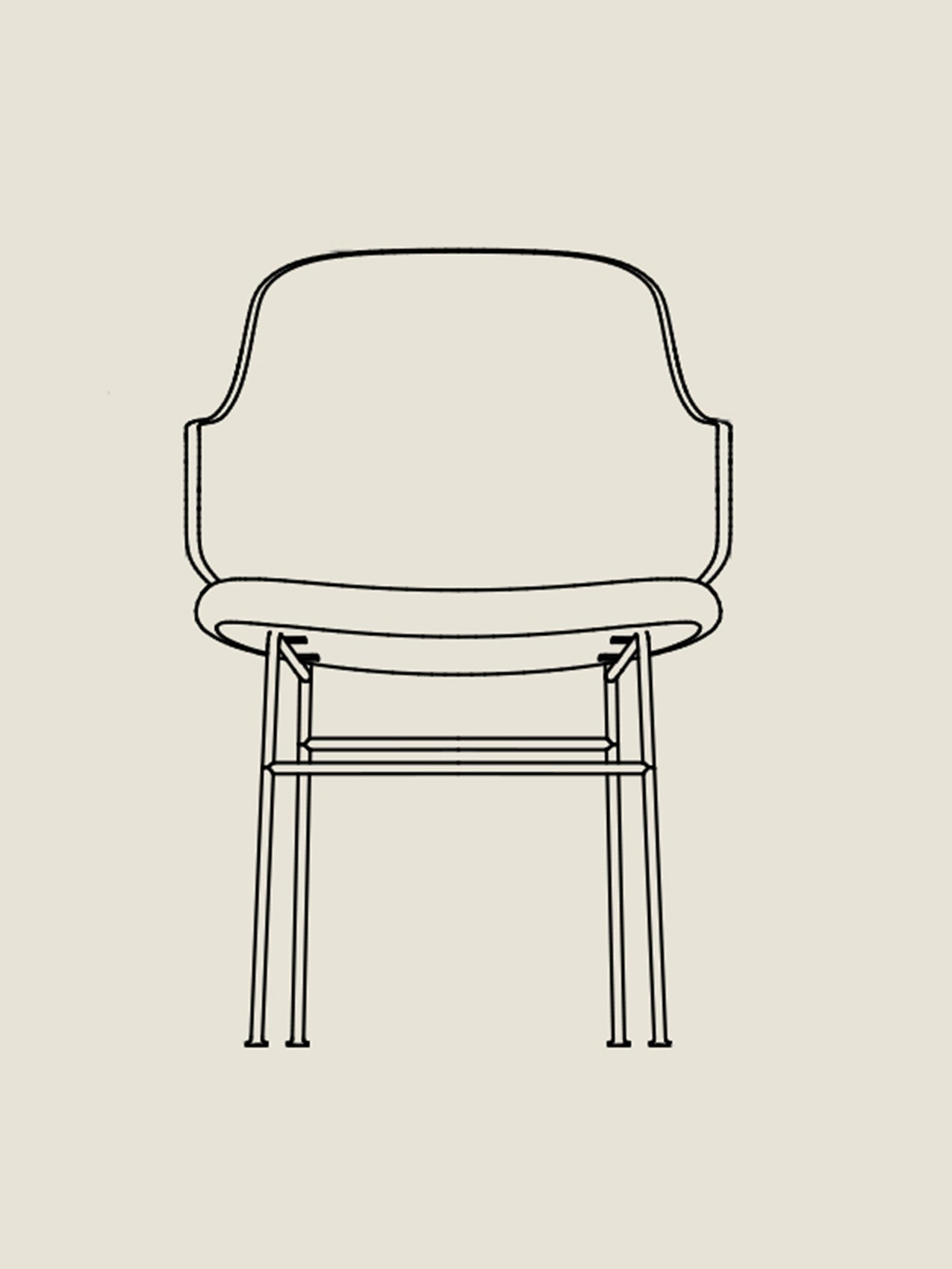 The Penguin Dining Chair, Upholstered Seat - Custom