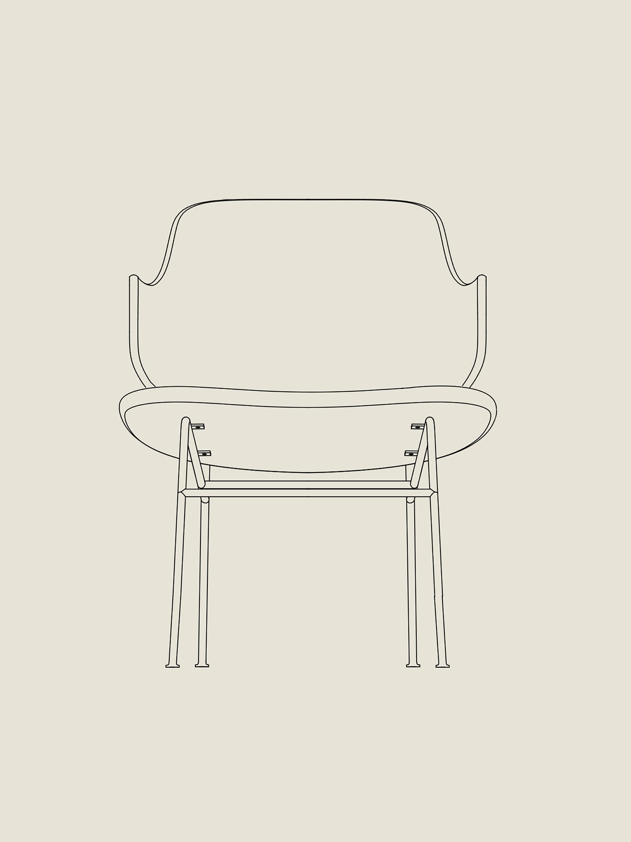 The Penguin Lounge Chair, Upholstered Seat - Custom