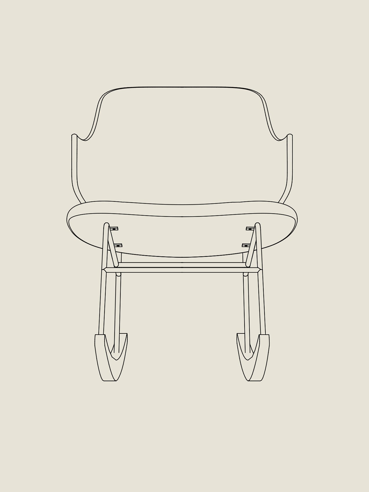 The Penguin Rocking Chair, Upholstered Seat - Custom