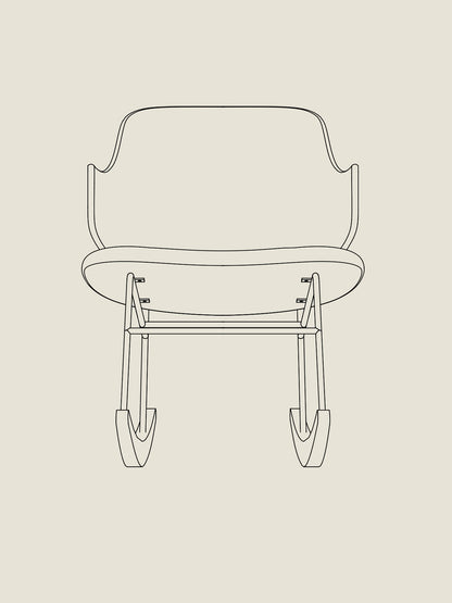 The Penguin Rocking Chair, Upholstered Seat - Custom