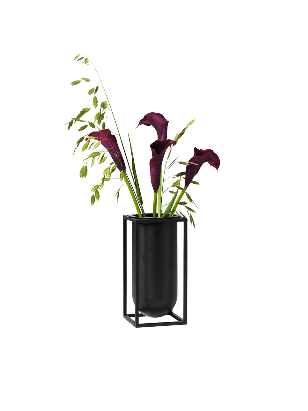 Kubus Vase, Lily, Black