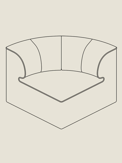 Eave Seamline Modular 34" Concave Corner - Custom