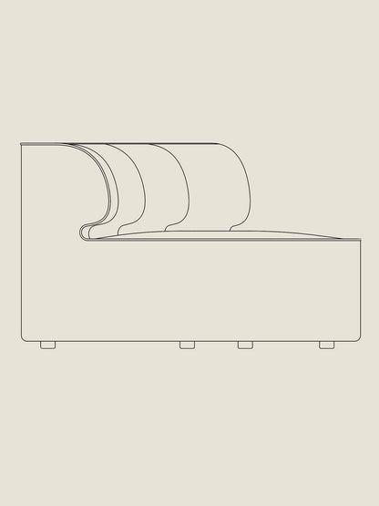 Eave Seamline Modular 34" Concave Open Section - Custom