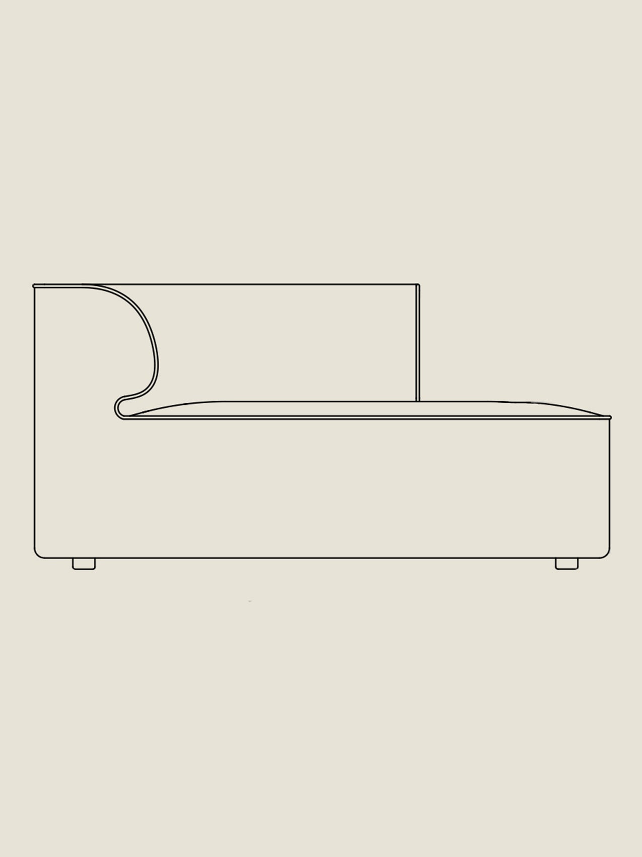 Eave Modular 38" Chaise Lounge - Custom
