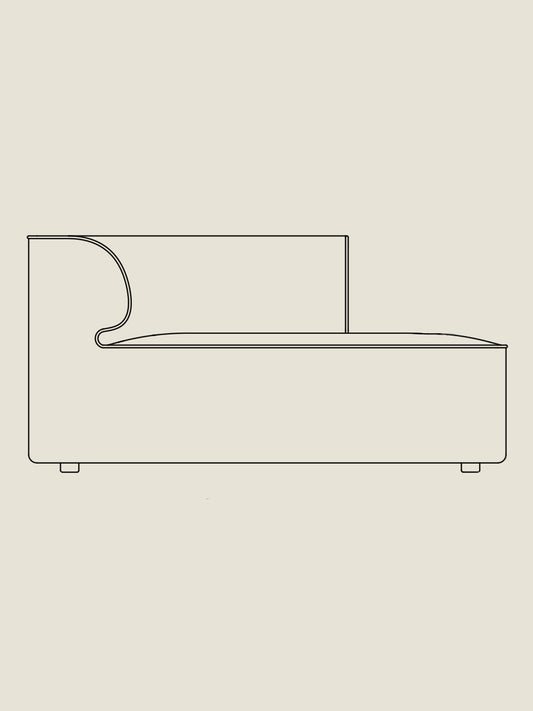Eave Modular 38" Chaise Lounge - Custom