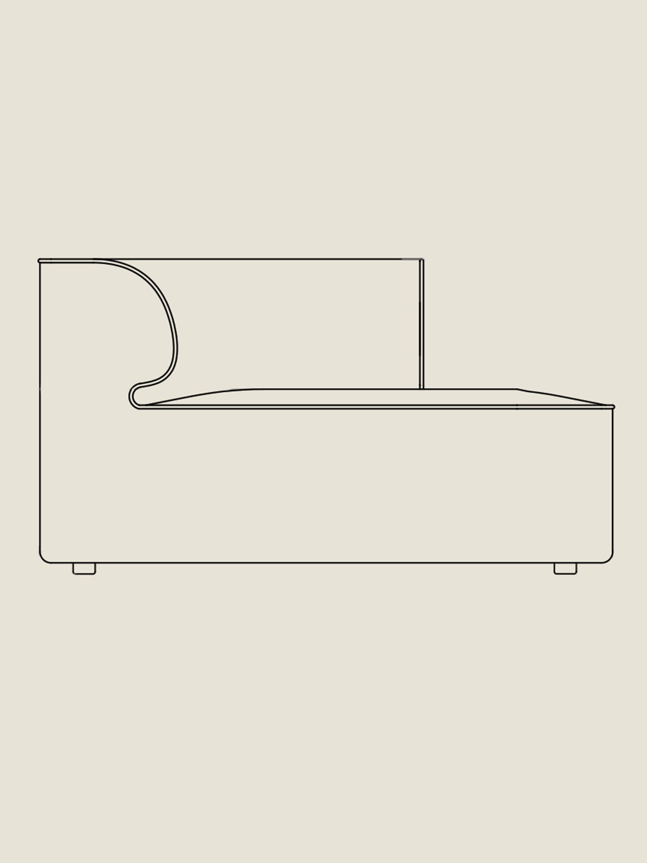 Eave Modular 34" Chaise Lounge - Custom