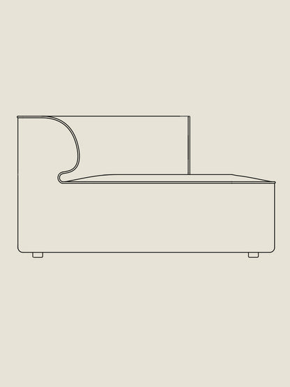 Eave Modular 34" Chaise Lounge - Custom