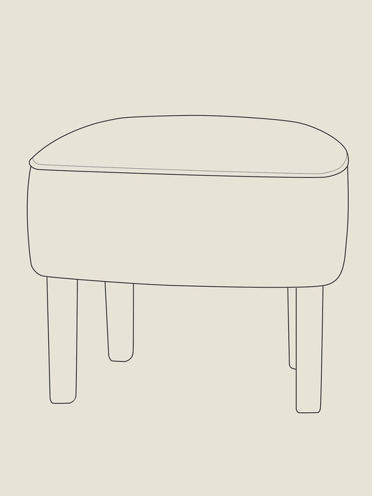 Ingeborg Ottoman - Custom