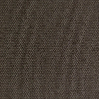 Close-up detail of the Logan, 05 Haze fabric, a structured cotton-wool bouclé weave in a rich, dark brown color.