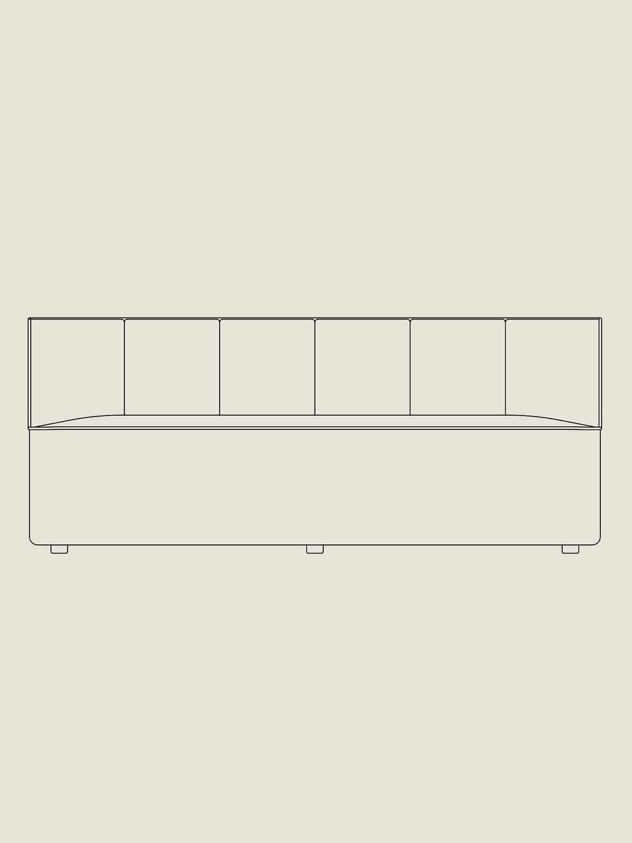 Eave Seamline Modular 34" Open Section 68in - Custom