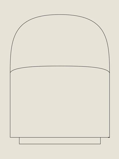 Tearoom Club Chair, Swivel w/Return - Custom