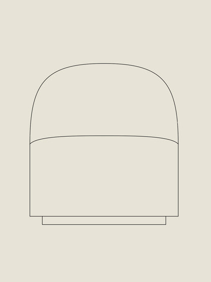 Tearoom Lounge Chair, Swivel w/Return - Custom