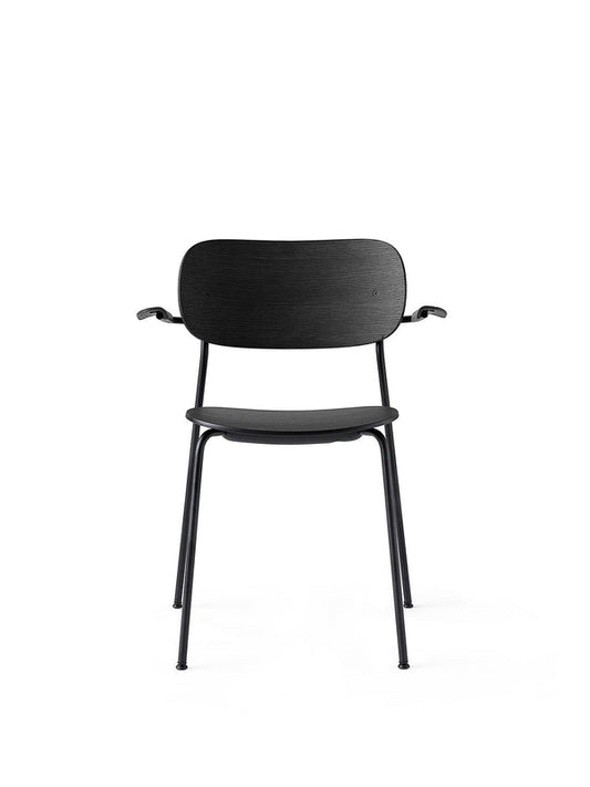 Co Chair, Non-Upholstered, Dining Height, Black Oak/Black Steel