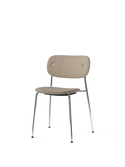Co Chair, Fully Upholstered-Chair-Norm Architects-Dining Height (Seat 17.7in H)/Chrome without Armrest-202/Savanna-menu-minimalist-modern-danish-design-home-decor