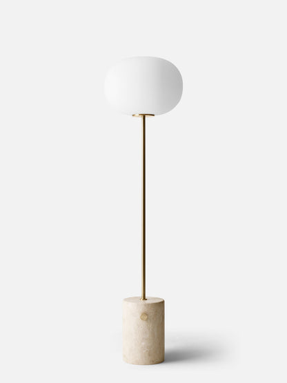 JWDA Floor Lamp-Floor Lamp-Jonas Wagell-Travertine/ Brushed Brass-menu-minimalist-modern-danish-design-home-decor