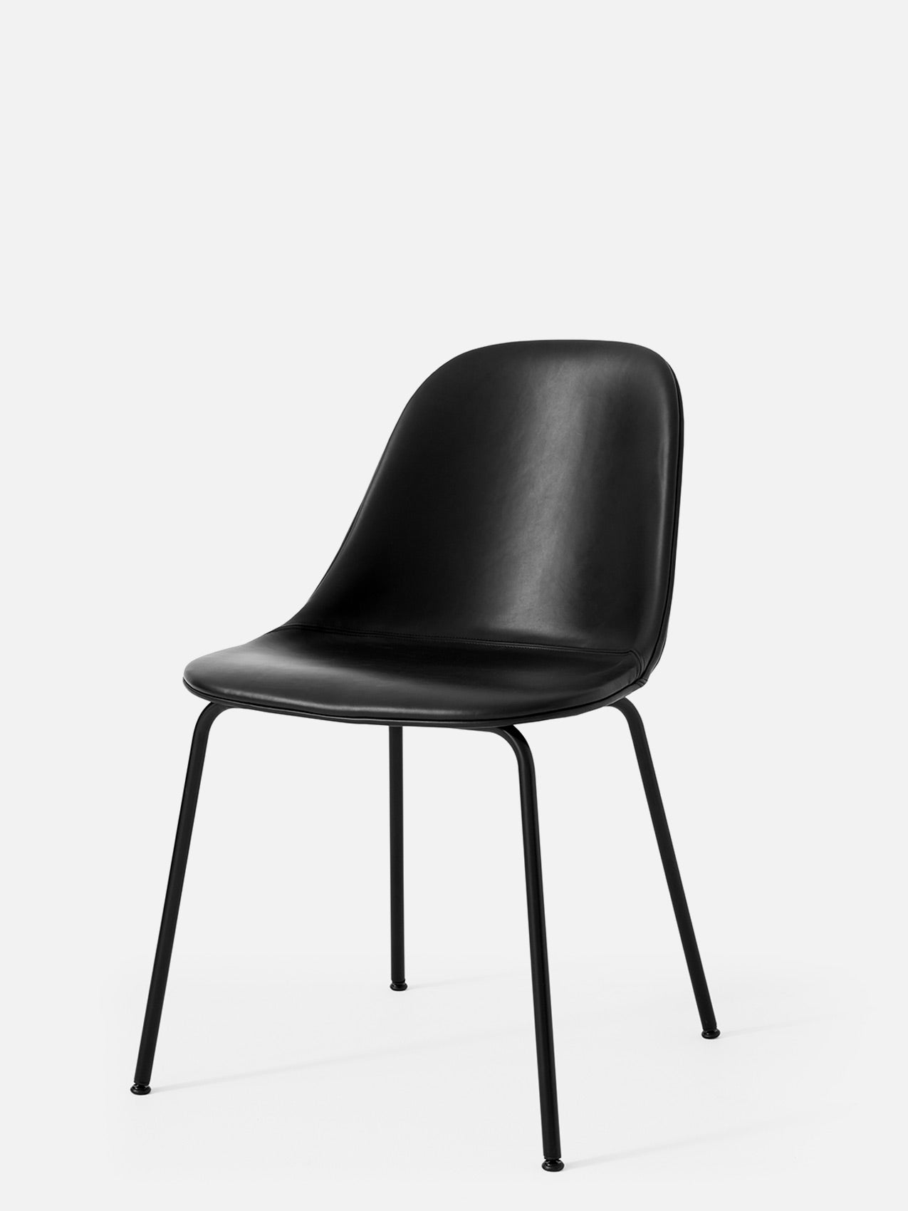 Harbour Side Chair, Upholstered-Chair-Norm Architects-Dining Height (Seat 17.7in H)/Black Steel-0842 Black/Dakar-menu-minimalist-modern-danish-design-home-decor