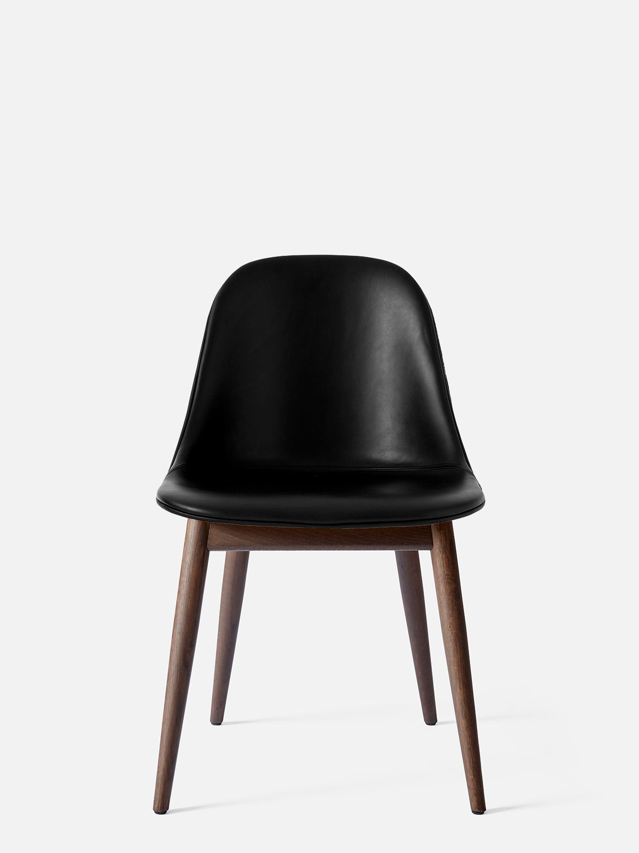 Harbour Side Chair, Upholstered-Chair-Norm Architects-Dining Height (Seat 17.7in H)/Dark Oak-0842 Black/Dakar-menu-minimalist-modern-danish-design-home-decor