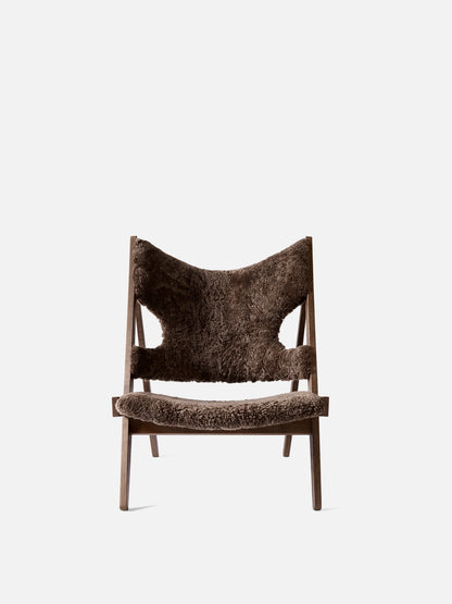 Knitting Chair, Sheepskin Upholstery-Lounge Chair-Ib Kofod-Larsen-Dark Stained Oak/Drake 20-menu-minimalist-modern-danish-design-home-decor