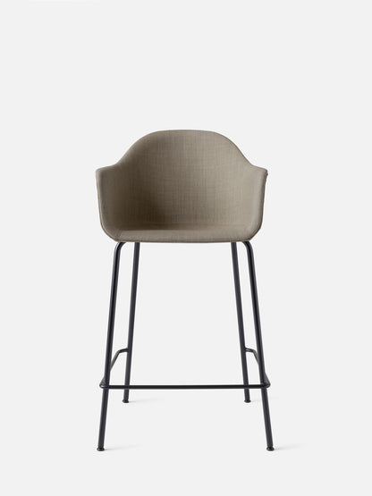 Harbour Arm Chair, Upholstered-Chair-Norm Architects-Counter Height (Seat 24.8in H)/Black Steel-233/Remix3-menu-minimalist-modern-danish-design-home-decor