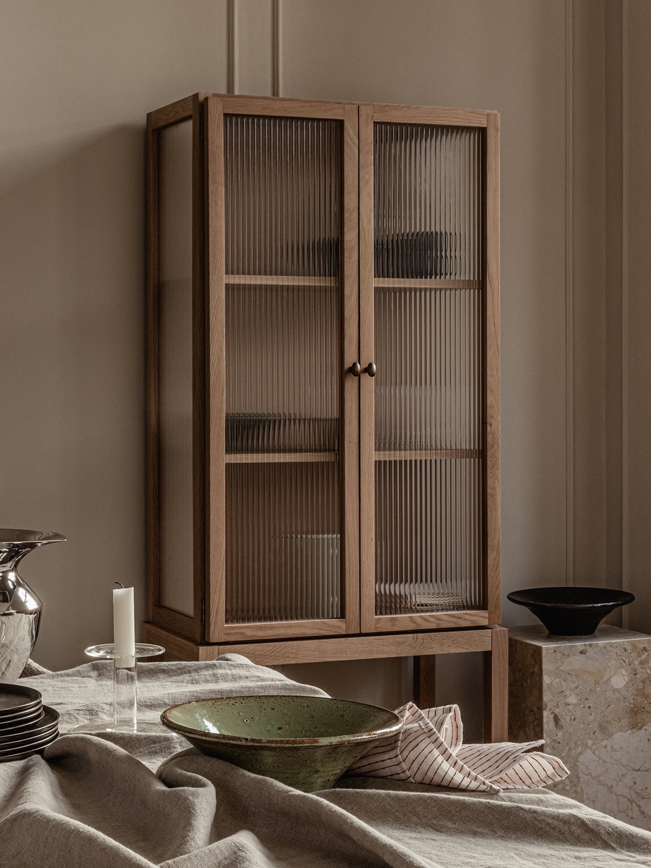 Curiosity Cabinet | Elegant oak cabinet by Mentze Ottenstein