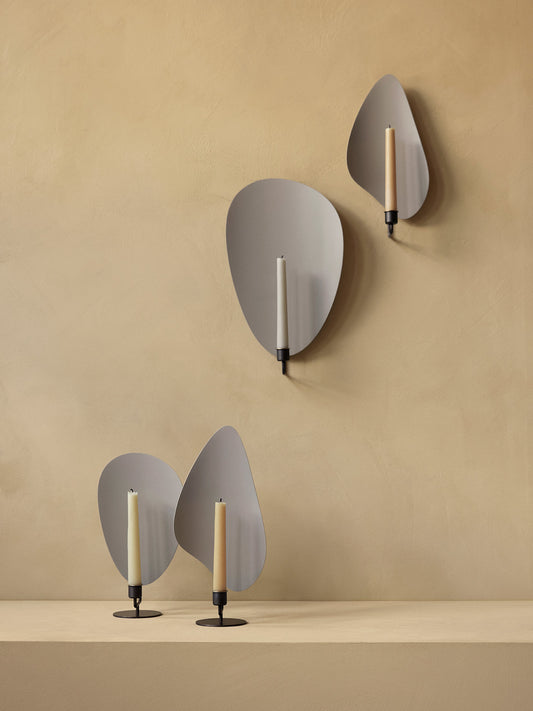 Flambeau Table Candle Holder, Grey