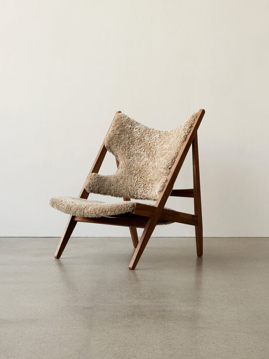 Knitting Chair, Sheepskin Upholstery-Lounge Chair-Ib Kofod-Larsen-menu-minimalist-modern-danish-design-home-decor